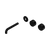 Serenity Wall Basin Set 160mm Offset spout with Metal Handle Trim Kit Only Matte Black [311143]