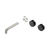 Serenity Wall Basin Set 160mm Offset spout with Marquina Black Handle Trim Kit Only Brushed Nickel [311104]