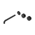 Serenity Wall Basin Set 220mm Offset spout with Marquina Black Handle Trim Kit Only Matte Black [311181]