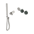 Serenity Progressive Shower System with Verde Alpi Handle and Slim Shower Trim Kit Only Brushed Nickel [311355]