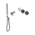 Serenity Progressive Shower System with Verde Alpi Handle and Slim Shower Trim Kit Only Chrome [311231]