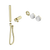 Serenity Progressive Shower System with Arabescato Corchia Handle and Slim Shower Trim Kit Only Brushed Gold [311292]