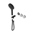 Serenity Progressive Shower System with Carrara Handle and Serenity Hand Shower Trim Kit Only Matte Black [311126]