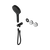 Serenity Progressive Shower System with Carrara Handle and Serenity Hand Shower Trim Kit Only Matte Black [311126]
