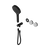 Serenity Progressive Shower System with Carrara Handle and Serenity Hand Shower Trim Kit Only Matte Black [311126]