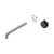 Serenity Progressive Wall Basin Mixer 220mm Spout with Marquina Black Handle Trim Kit Only Chrome [311343]