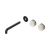 Serenity Wall Basin Set 185mm Offset spout with Rome Travertine Handle Trim Kit Only Matte Black [311444]