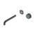 Serenity Progressive Wall Basin Mixer 185mm Spout with Verde Alpi Handle Trim Kit Only Gunmetal [311540]