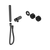 Serenity Progressive Shower System with Marquina Black Handle and Slim Shower Trim Kit Only Gunmetal [311461]