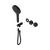 Serenity Progressive Shower System with Marquina Black Handle and Serenity Hand Shower Trim Kit Only Matte Black [311388]