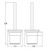 Empire Slim Toilet Brush & Holder Urban Brass [311586]
