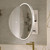 Round Split LED Mirror Cabinet White [311684]