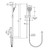 Care Rail Shower Urban Brass [313412]