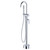 Empire Slim Floor Mounted Bath Mixer with Hand Shower Chrome [313502]