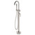 Empire Slim Floor Mounted Bath Mixer with Hand Shower Brushed Nickel [313496]