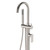 Empire Slim Floor Mounted Bath Mixer with Hand Shower Brushed Nickel [313496]