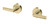 Vivid Slimline Plus Lever Wall Top Assemblies Brushed Gold Matte Black [300620]