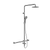 Mecca Care 32mm T Bar Grab Rail 1100 x 750mm Twin Shower Set Chrome [314481]