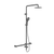 Mecca Care 32mm T Bar Grab Rail 1100 x 750mm Twin Shower Set Gunmetal [314488]