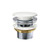 Pull Out Pop Up Bath Waste 40mm White Cast Stone with Overflow 55mm Thread Length [313492]