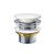 Pull Out Pop Up Bath Waste 40mm White Cast Stone No Overflow 55mm thread length [313477]
