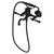 Lillian Lever Exposed Bath Tap Set with Hand Shower Matte Black [313606]