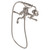 Lillian Lever Exposed Bath Tap Set with Hand Shower Brushed Nickel [313598]
