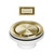 Covered Sink Basket Waste with Overflow Brushed Gold [310496]