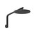 Oxley High-Rise Shower Arm and Rose 4Star Matte Black [312317]
