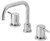 Vivid Pin Lever Hob Basin Set Swivel Squareline Spout 5Star Chrome Lead Free [302447]