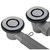 Pop-Down Bath Plug and Waste with Overflow Chrome [167863]