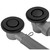 Pop-Down Bath Plug and Waste with Overflow Matte Black [167864]