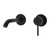 Kaya Wall Basin or Bath Mixer Set Round Plate Matte Black 160mm Outlet 5Star Lead Free [312500]
