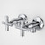 Classic Cross Washing Machine Set Chrome (Pair) Lead Free [313131]
