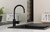 Vivid Slimline Sink Mixer with 160mm Gooseneck Spout 4Star Matte Black Lead Free [313885]