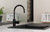 Vivid Slimline Sink Mixer with 160mm Gooseneck Spout 4Star Matte Black Lead Free [313885]