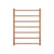 Heated Round Ladder 600 x 800mm Brushed Copper Left Hand Wired [315827]