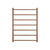 Heated Round Ladder 600 x 800mm Brushed Bronze Right Hand Wired [315826]