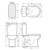 Petra Close-Coupled Toilet Suite, Right Skew Trap, Gloss White [314530]