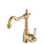 Eleanor Shepherds Crook Basin Mixer Urban Brass with White Ceramic Handle [314848]