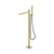 Pure SS316L Progressive Freestanding Bath Mixer with Outdoor Shower Hose Brushed Gold [315768]