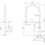 Blix Round Flexible Hose Sink Mixer with Black Hose 5Star Matte Black Lead Free [315614]