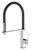 Vezz Square Flexible Hose Sink Mixer with Black Hose 5Star Chrome Lead Free [315714]