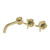 Vivid Slimline Plus Wall Bath or Basin Set 180mm Outlet 5Star Brushed Gold Lead Free [317104]
