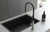 Vido Sink Mixer with Flexible Black Hose 5Star Brushed Nickel Lead Free [317098]