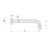 Projix Basin or Bath Wall Spout 200mm Chrome LF [285519]