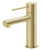 Vivid Slimline Hob Basin Mixer (Straight Spout) 6Star Brushed Gold Lead Free [307851]