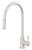 Nostalgia Sink Mixer with Pull-Out Spray 4Star Brushed Nickel Lead Free [315617]
