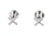Alpha Cross Handle Wall Top Assemblies C/D Brushed Nickel LF [305066]