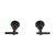 Alpha Lever Handle Wall Top Assemblies Black LF [285530]